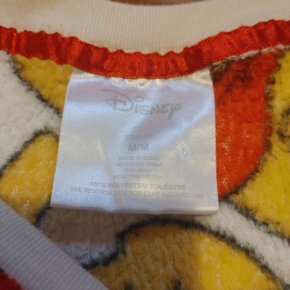 Vintage Disney Store Winnie the Pooh Hunny Pot Sweater Plush Warm Fuzzy Fleece - Picture 2 of 5